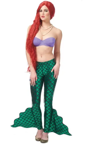 Underwater Mermaid Womens Green Costume Pants