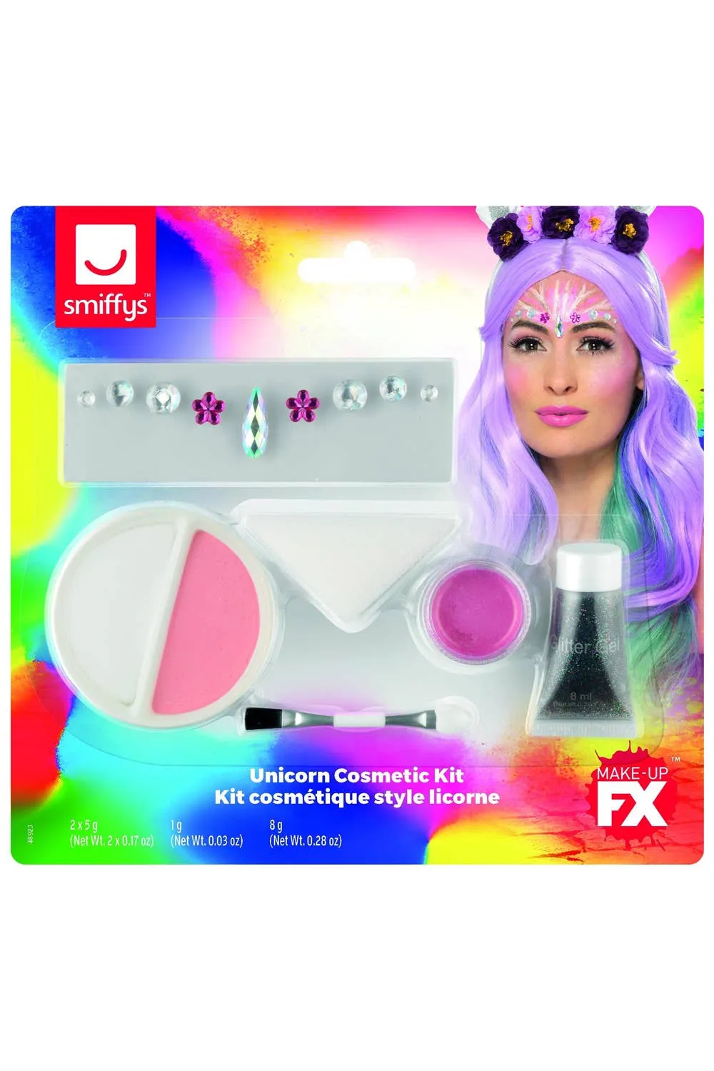 Unicorn Face Paint and Jewels Makeup Kit