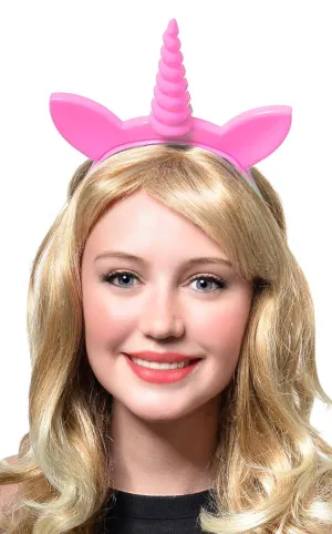 Unicorn Light Pink Light Up Novelty Costume Headband