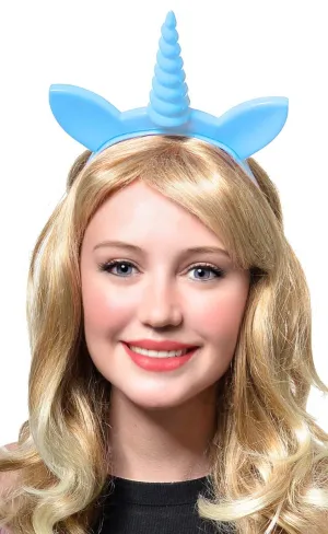 Unicorn Pale Blue Light Up Novelty Costume Headband