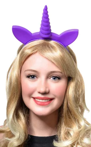 Unicorn Purple Light Up Novelty Costume Headband