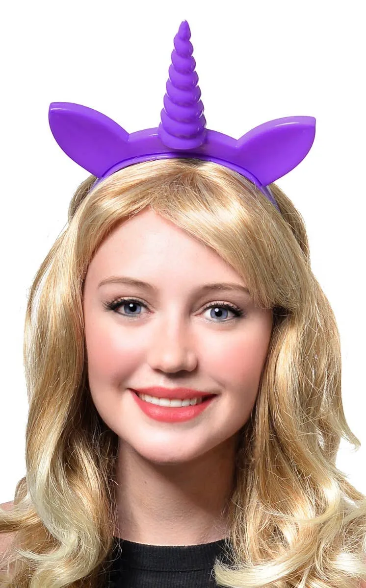 Unicorn Purple Light Up Novelty Costume Headband