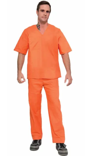 Unisex Orange Prisoner Adults Uniform Costume