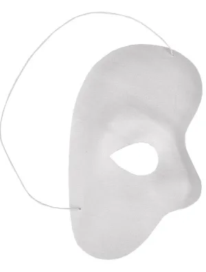 Unisex White Phantom of the Opera Masquerade Mask