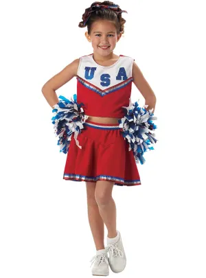 USA Cheerleader Girls Dress Up Costume