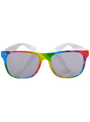 UV Protective Rainbow Striped Costume Sunglasses