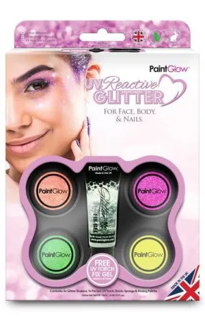 UV Reactive Face and Body Loose Glitter Makeup Kit
