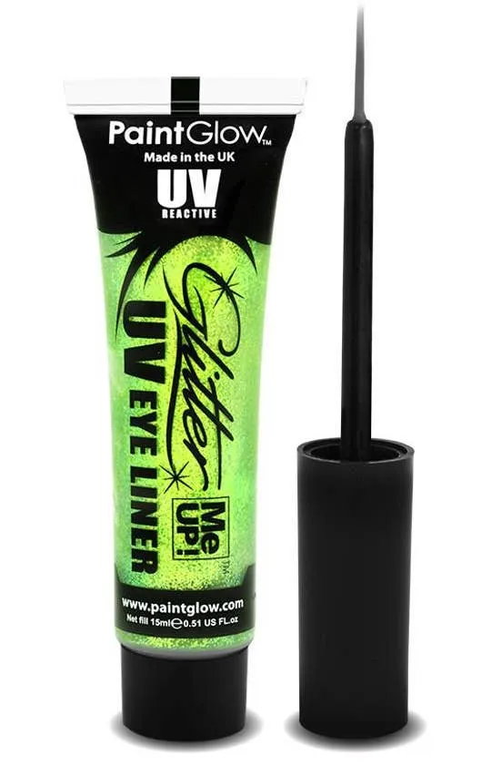UV Reactive Glitter Me Up Eyeliner - Mint Green