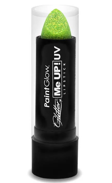 UV Reactive Glitter Me Up Lipstick - Mint Green