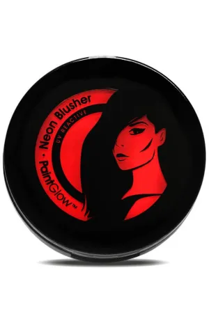 UV Reactive Neon Blusher Makeup - Red