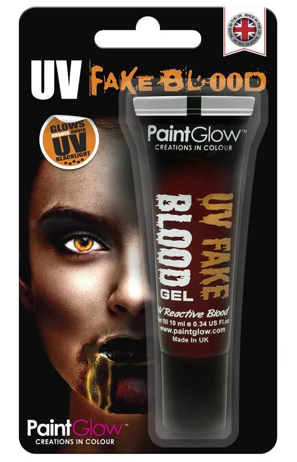 UV Reactive Orange Fake Halloween Blood Gel