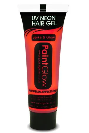 UV Reactive Special Effects Hair Gel - Neon Red
