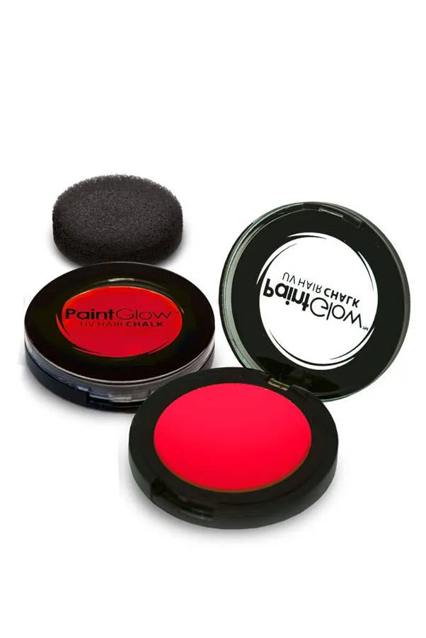 UV Reactive Temporary Hair Chalk - Neon Red