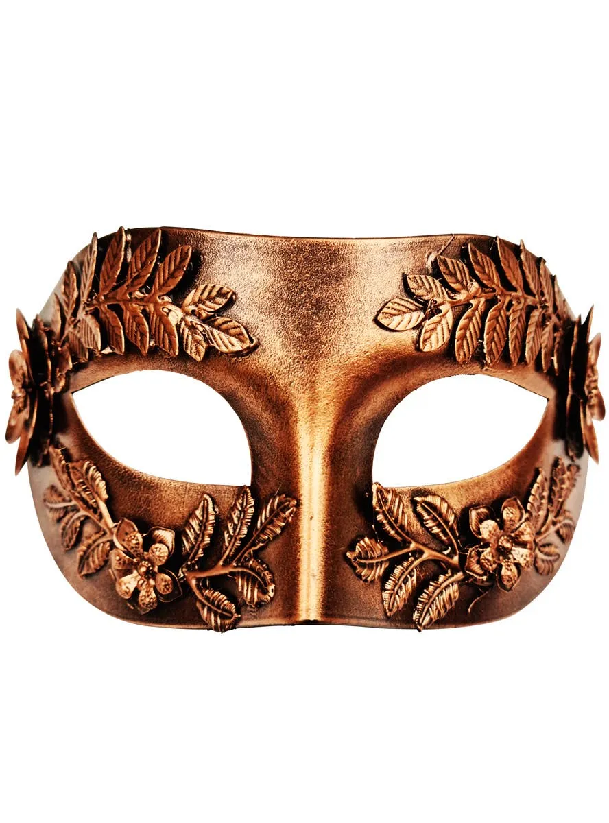 Valeria Adults Decorative Copper Leaf Masquerade Mask