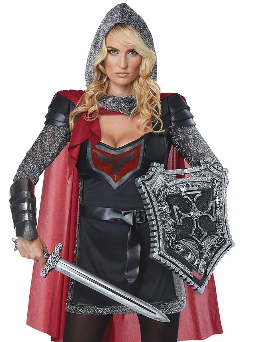 Valorous Knight Womens Medieval Fancy Dress Costume