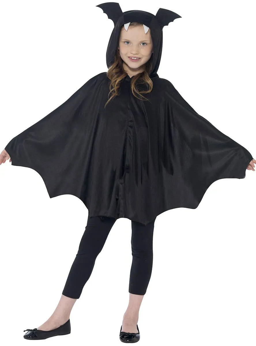 Vampire Bat Girls Hooded Halloween Costume Cape