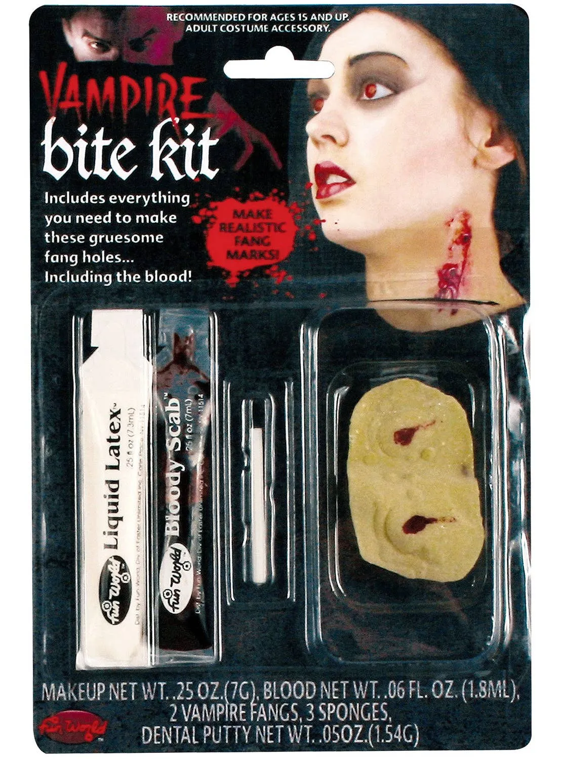 Vampire Bite Latex Prosthetic Halloween Makeup Kit