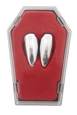 Vampire Fang Caps in Silver with Adhesive