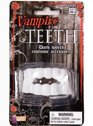 Vampire Halloween Costume Accessory White Fangs