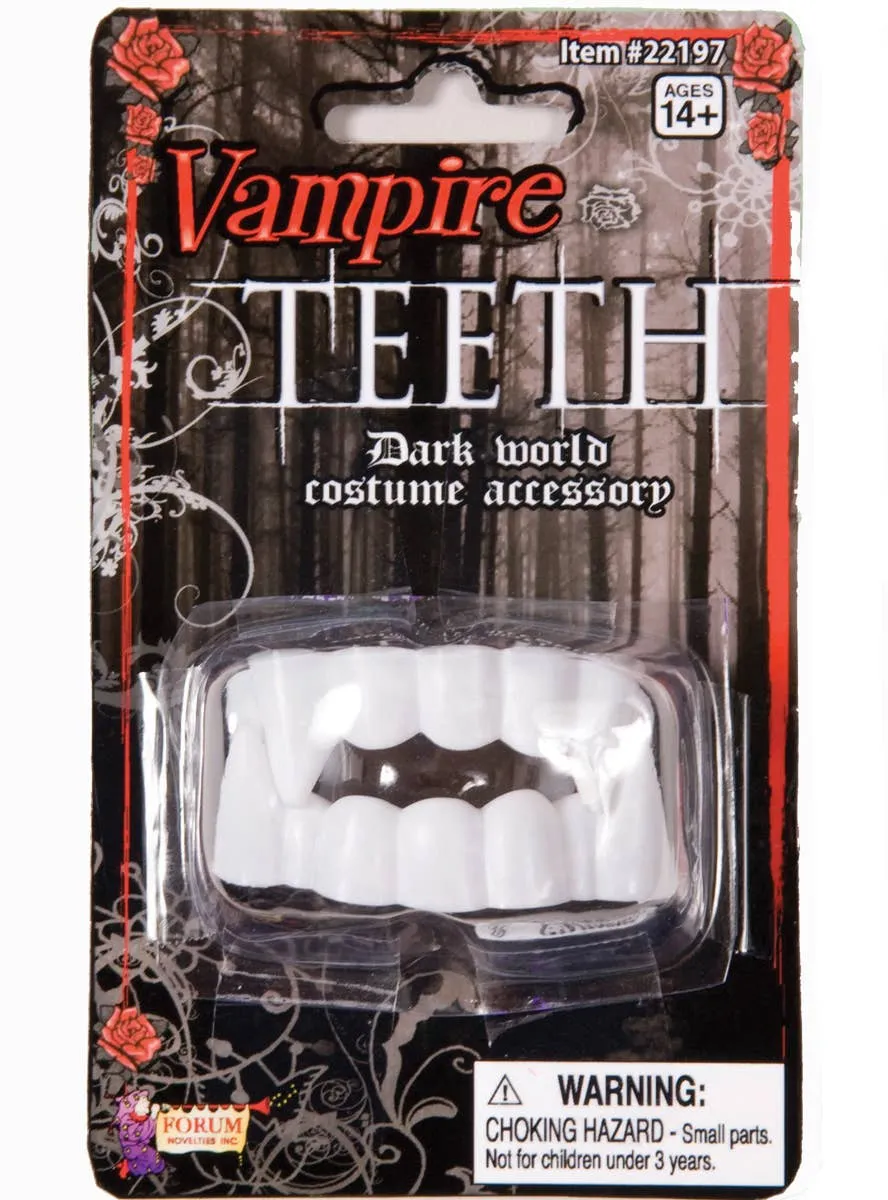 Vampire Halloween Costume Accessory White Fangs