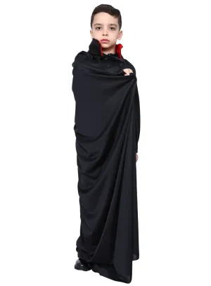 Vampire Kids Red and Black Halloween Costume Cape