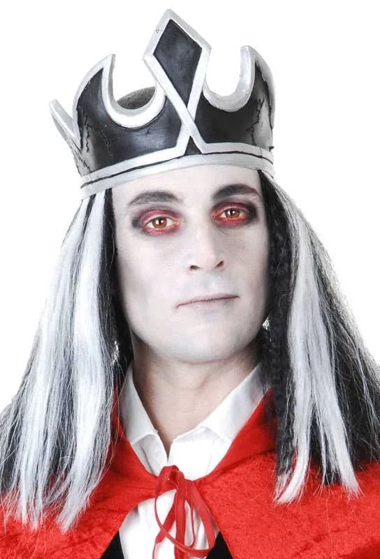 Vampire King Latex Crown with Hair