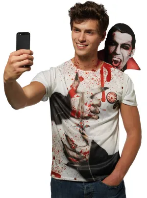 Vampire Selfie Shocker Adults Halloween Costume Shirt