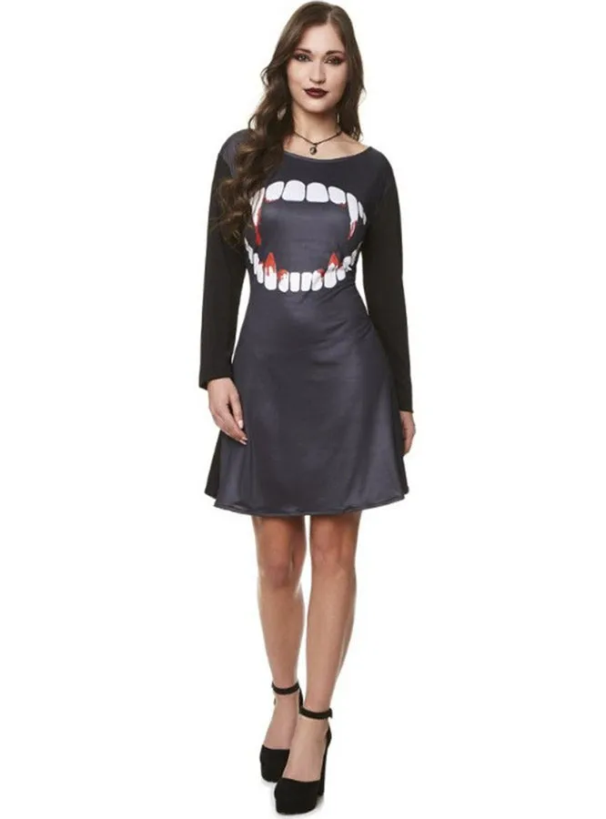 Vampire Teeth Womens Halloween Costume Dress