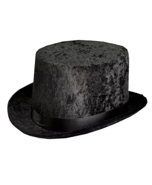 Velvet Adults Black Costume Top Hat