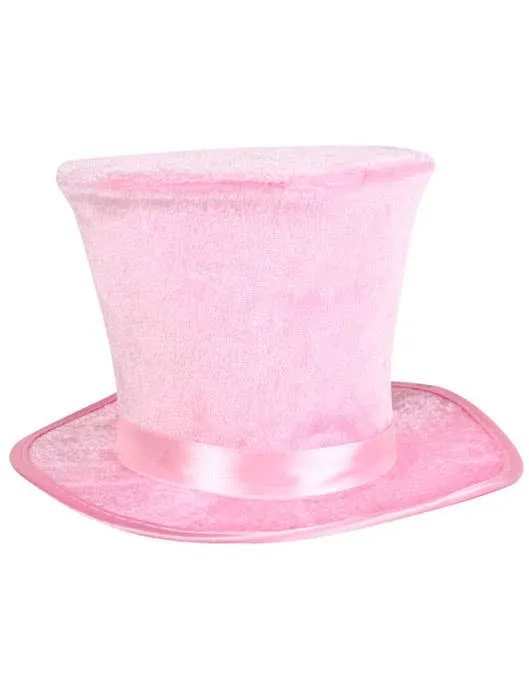 Velvet Pale Pink Mini Top Hat