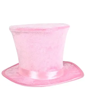 Velvet Pale Pink Mini Top Hat