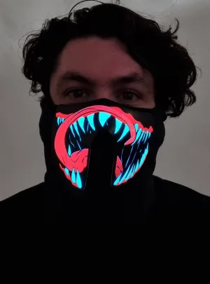 Venomous Teeth Sound Activated Light Up Mask