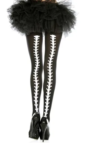 Vertebrae Backseam Womens Halloween Stockings