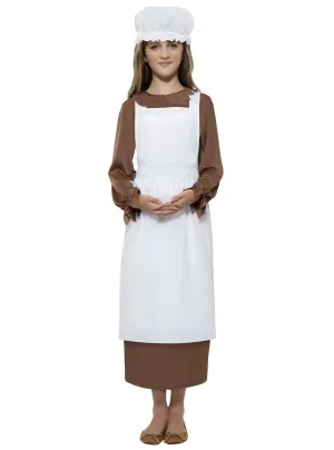 Victorian Apron and Mop Cap Kids Costume Kit