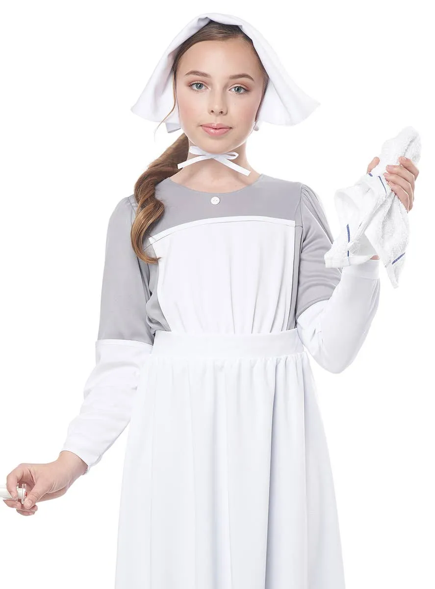 Victorian Civil War Nurse Girls Fancy Dress Costume