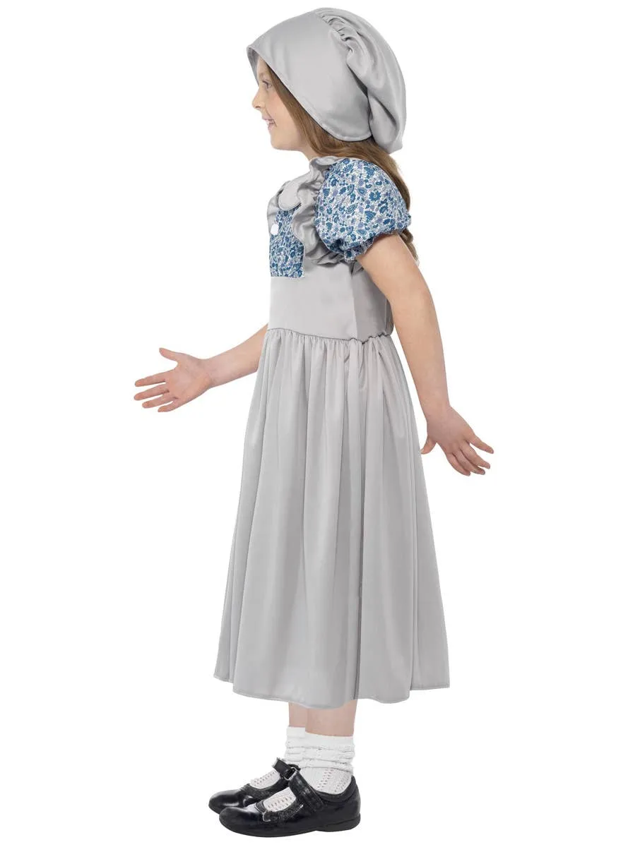 Victorian School Girl Kids Fancy Dress Costume