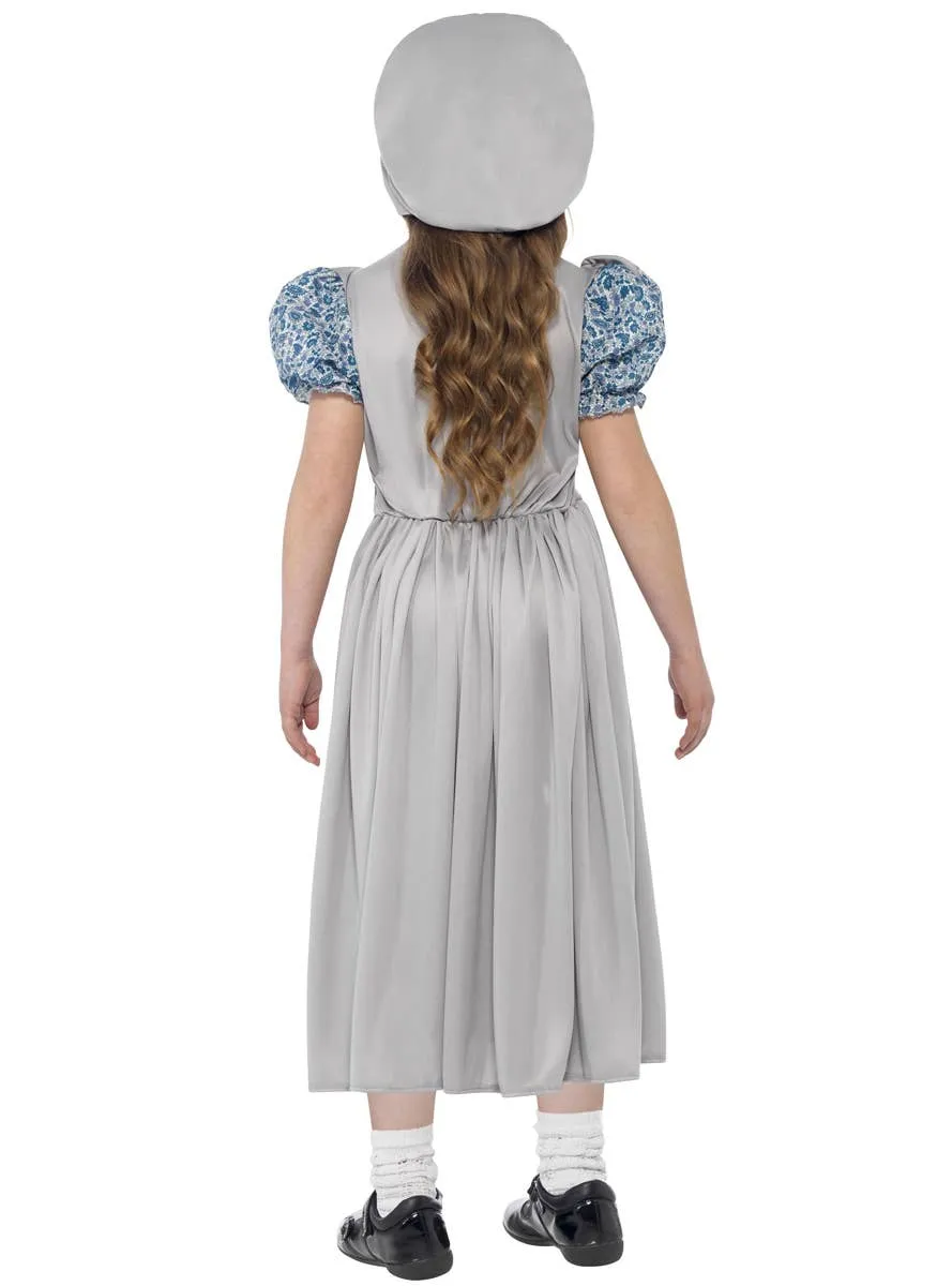 Victorian School Girl Kids Fancy Dress Costume