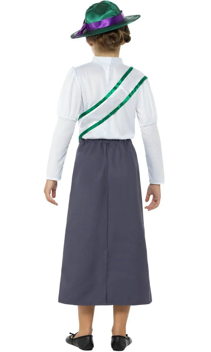 Victorian Suffragette Girls Historical Fancy Dress Costume