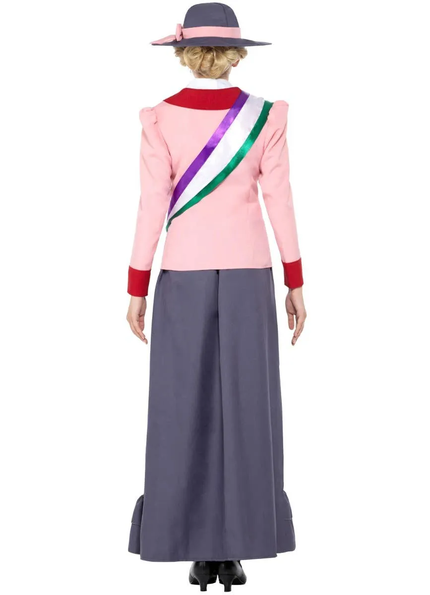 Victorian Suffragette Womens Fancy Dress Costume
