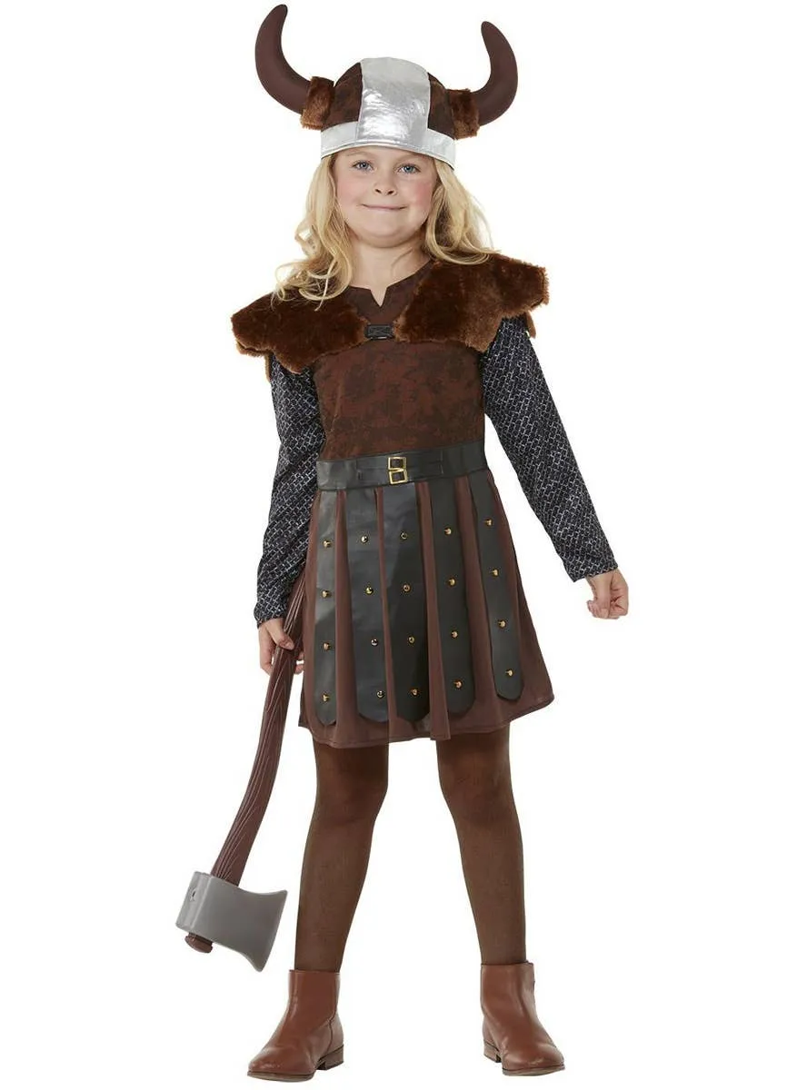 Viking Princess Girls Medieval Fancy Dress Costume