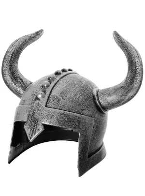 Viking Warrior Iron Look Kids Costume Helmet with Horns