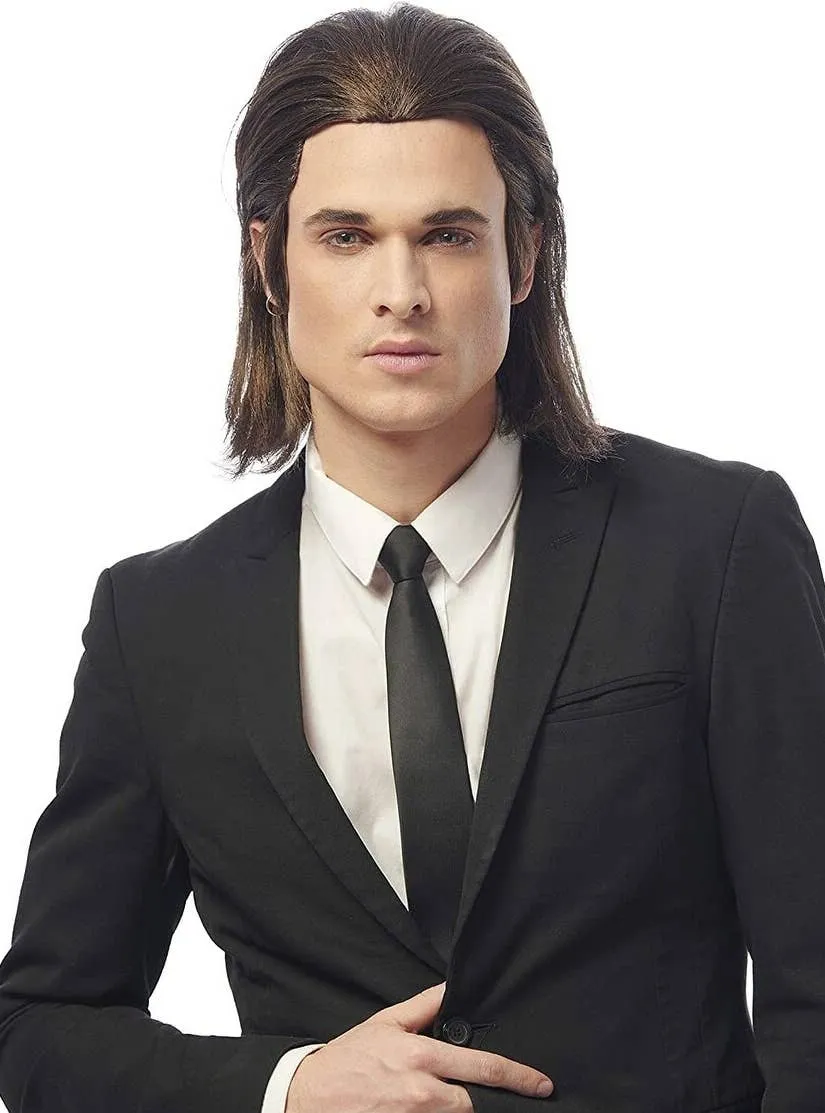 Vinny Pulp Fiction Mens Brown Costume Wig