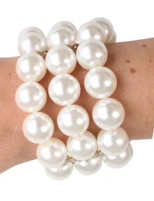 Vintage 1920s Faux Pearls Costume Bracelet