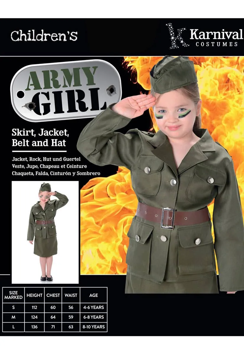 Vintage Army Girl Dress Up Week Costume