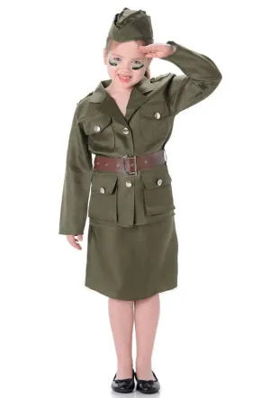 Vintage Army Girl Dress Up Week Costume