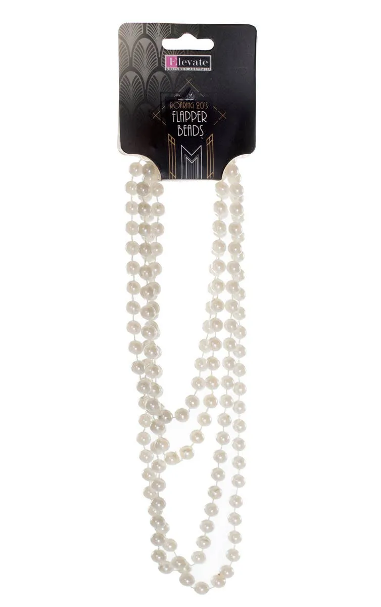 Vintage Cream Faux Pearl 1920s Flapper Beads