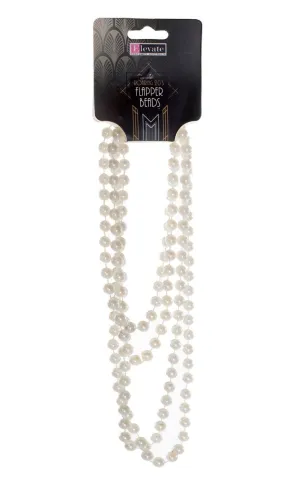Vintage Cream Faux Pearl 1920s Flapper Beads