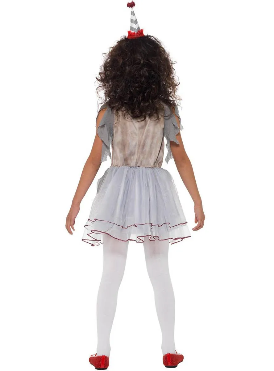 Vintage Creepy Clown Girls Halloween Costume