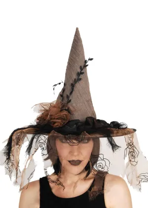 Vintage Deluxe Brown Witch Hat