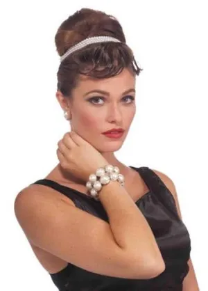 Vintage Hollywood White Pearl Bracelet Costume Accessory